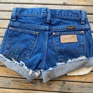 Vintage Wrangler cut off jean shorts youth girls size 10
